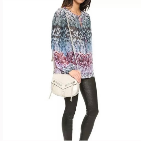 BCBG MAXAZRIA | DUSTY ELM EVANNA Chiffon Blouse - Picture 2 of 6